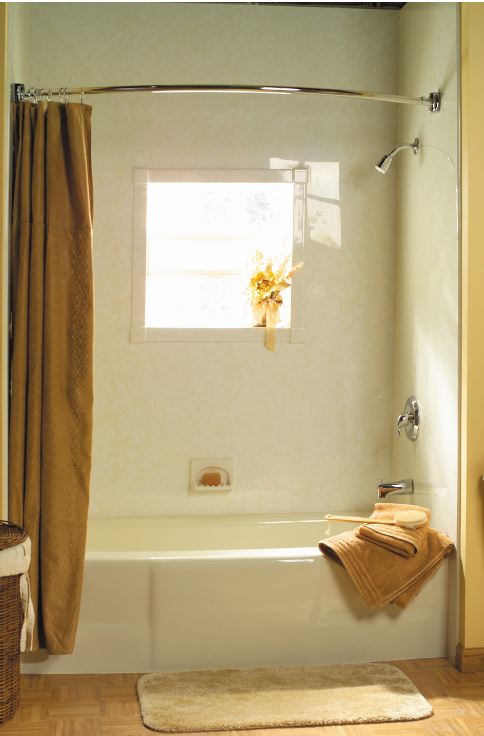 Cresent Shower Rod and Window
