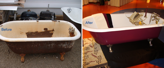 Use our services to Restore your Traditional Claw Foot Bathtub to its Former Glory